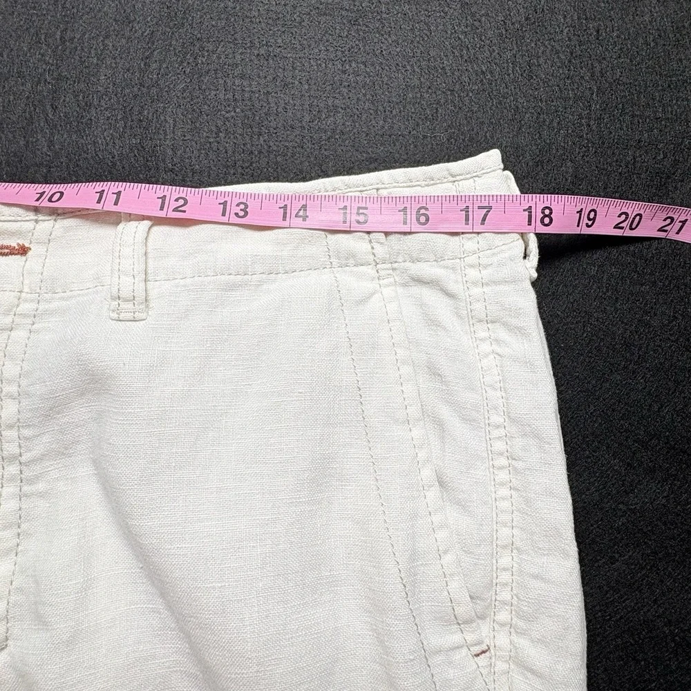 TOMMY BAHAMA Men Relax Fit Linen Straight Pants Sz 35 Ivory Travel Vacation 1A-4